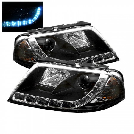 Ксеноновые фары Spyder Auto для Volkswagen Passat 01-05, DRL - Black